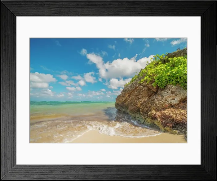 Framed Print : Barefoot Beach on the Caribbean Sea on Grand Cayman, British West Indies Framed Print : Barefoot Beach on the Caribbean Sea on Grand Cayman, British West Indies