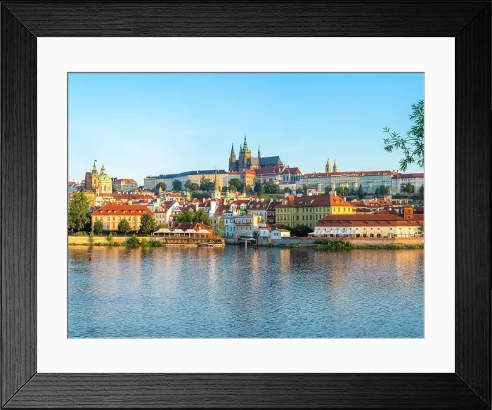 Framed Print : Prague Castle & St. Vitus Cathedral, Vltava river, Prague, Czech Republic Framed Print : Prague Castle & St. Vitus Cathedral, Vltava river, Prague, Czech Republic