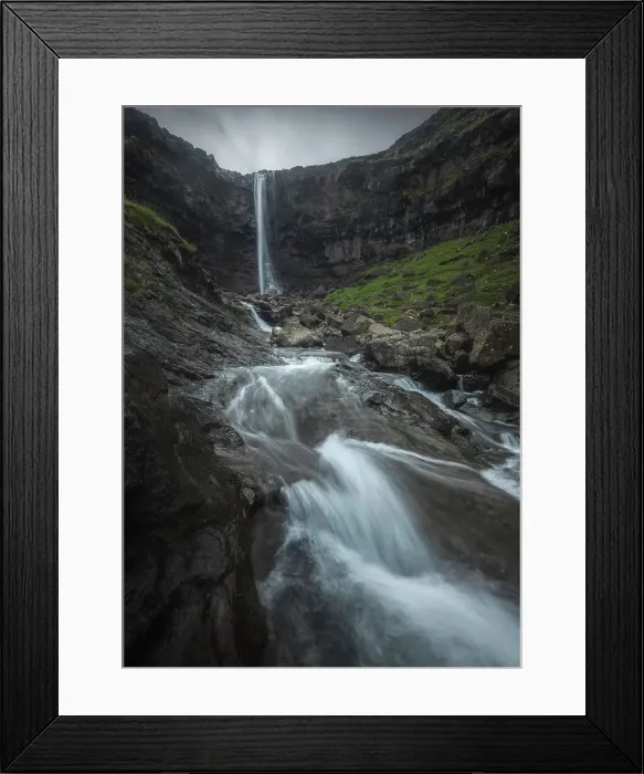 Framed Print : A gloomy morning shot of Fossa, in the island of Streymoy in the Faroe Islands Framed Print : A gloomy morning shot of Fossa, in the island of Streymoy in the Faroe Islands