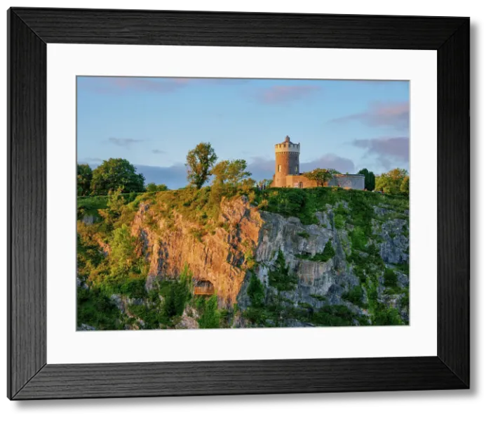 Framed Print : Clifton Observatory at sunset, Bristol, England, United Kingdom