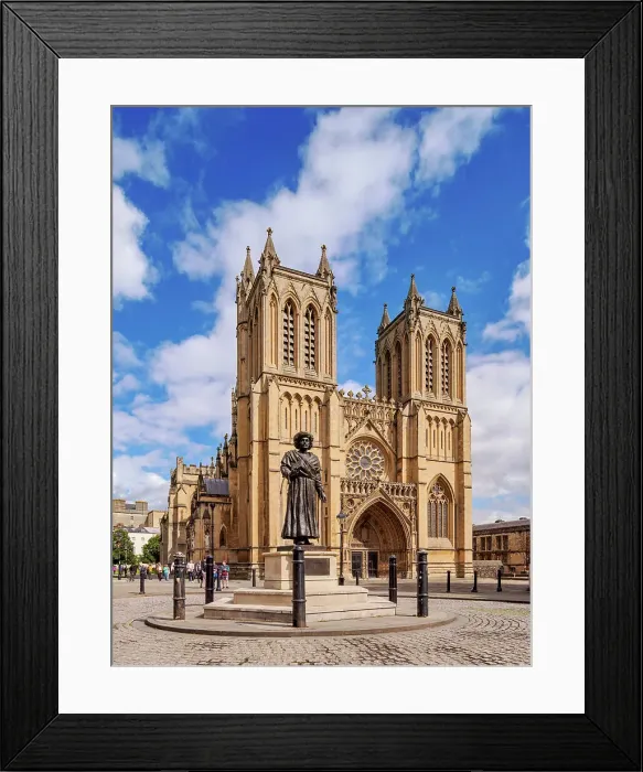 Framed Print : Statue of Rajah Rammohun Roy in front of the Cathedral Church of the Holy and Undivided Trinity, Bristol, England, United Kingdom Framed Print : Statue of Rajah Rammohun Roy in front of the Cathedral Church of the Holy and Undivided Trinity, Bristol, England, United Kingdom
