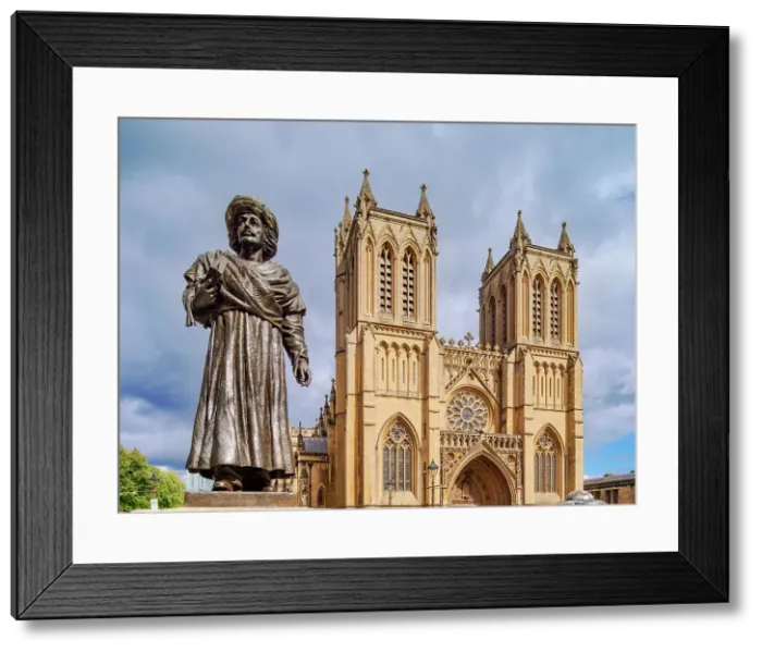 Framed Print : Statue of Rajah Rammohun Roy in front of the Cathedral Church of the Holy and Undivided Trinity, Bristol, England, United Kingdom Framed Print : Statue of Rajah Rammohun Roy in front of the Cathedral Church of the Holy and Undivided Trinity, Bristol, England, United Kingdom