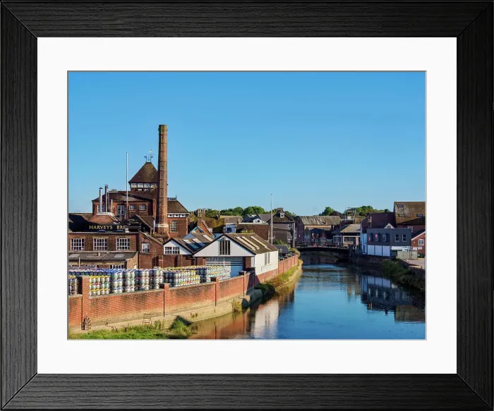 Framed Print : Harvey's Brewery and River Ouse, Lewes, East Sussex, England, United Kingdom Framed Print : Harvey's Brewery and River Ouse, Lewes, East Sussex, England, United Kingdom