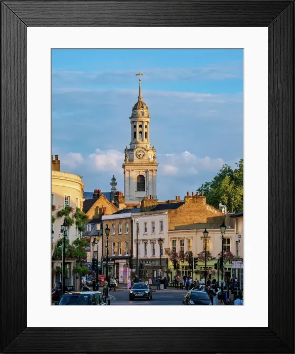 Framed Print : View over Church Street towards St Alfege Church at sunset, Greenwich, London, England, United Kingdom Framed Print : View over Church Street towards St Alfege Church at sunset, Greenwich, London, England, United Kingdom