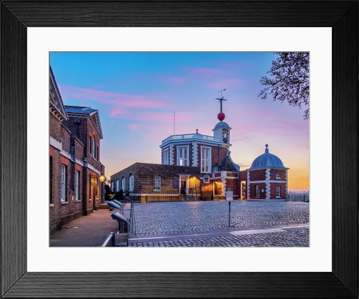 Framed Print : Royal Observatory and Prime Meridian at dusk, Greenwich, London, England, United Kingdom Framed Print : Royal Observatory and Prime Meridian at dusk, Greenwich, London, England, United Kingdom