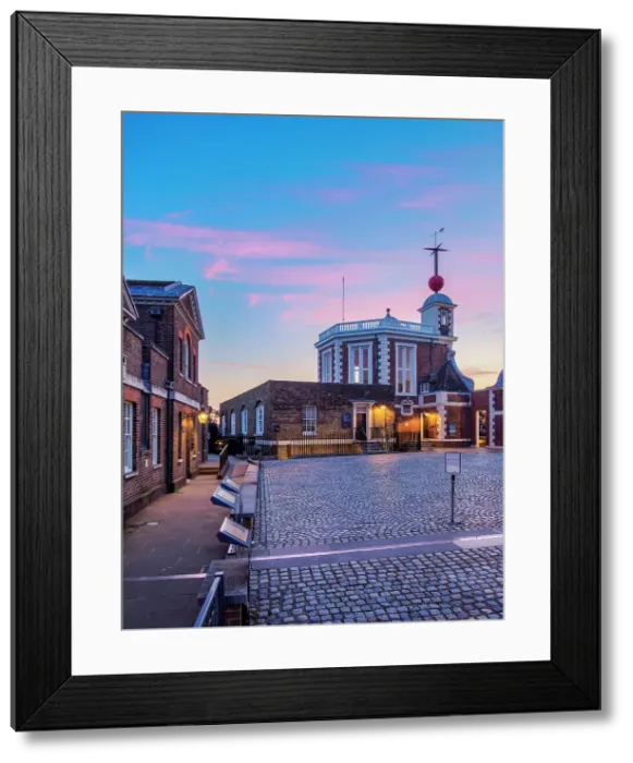Framed Print : Royal Observatory and Prime Meridian at dusk, Greenwich, London, England, United Kingdom Framed Print : Royal Observatory and Prime Meridian at dusk, Greenwich, London, England, United Kingdom