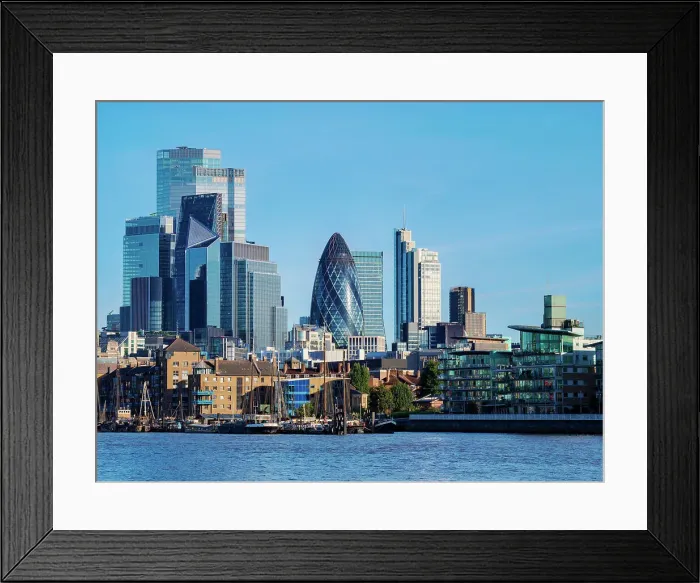 Framed Print : View over River Thames towards The City, London, England, United Kingdom Framed Print : View over River Thames towards The City, London, England, United Kingdom