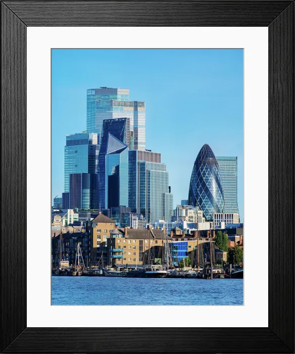 Framed Print : View over River Thames towards The City, London, England, United Kingdom