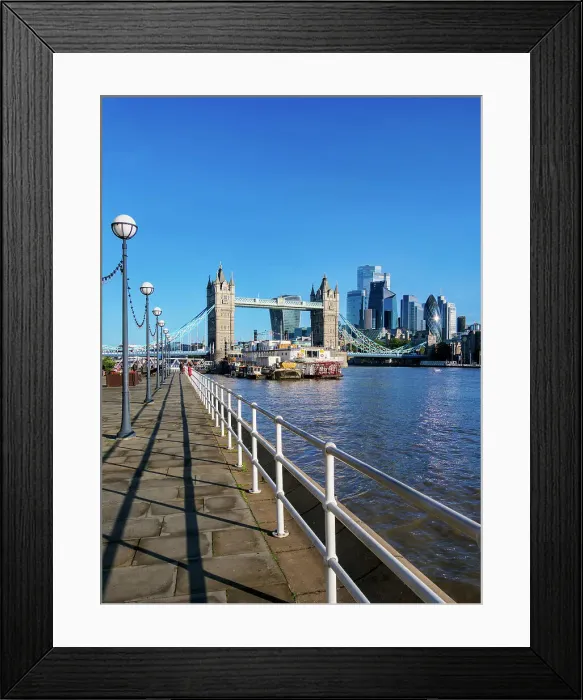 Framed Print : View towards Tower Bridge and The City, London, England, United Kingdom Framed Print : View towards Tower Bridge and The City, London, England, United Kingdom