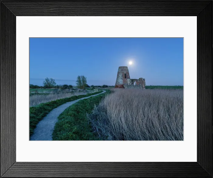 Framed Print : Footpath leading to St. Benet's Abbey at Twilight, Norfolk Broads National Park, Norfolk, England Framed Print : Footpath leading to St. Benet's Abbey at Twilight, Norfolk Broads National Park, Norfolk, England