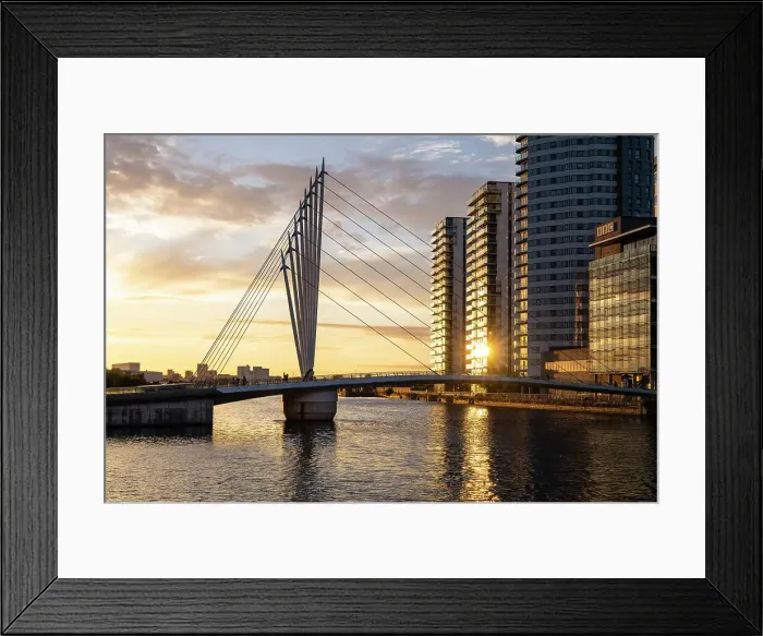 Framed Print : Media City, Salford Quays, Manchester, Lancashire, England, United Kingdom, Europe