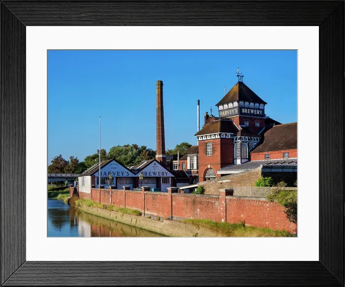 Framed Print : Harvey's Brewery and River Ouse, Lewes, East Sussex, England, United Kingdom Framed Print : Harvey's Brewery and River Ouse, Lewes, East Sussex, England, United Kingdom