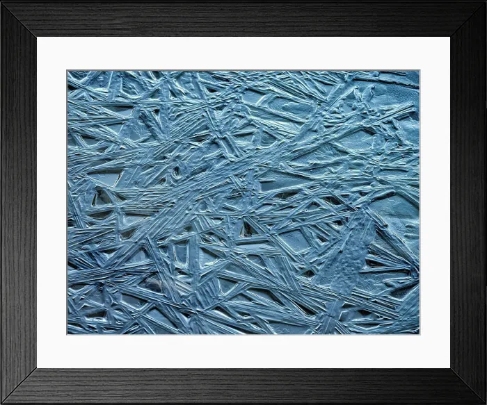 Framed Print : Abstract patterns in ice on frozen pond surface, Thornton, Ontario, Canada Framed Print : Abstract patterns in ice on frozen pond surface, Thornton, Ontario, Canada