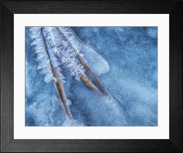 Framed Print : Ice details in winter, Thornton, Ontario, Canada Framed Print : Ice details in winter, Thornton, Ontario, Canada