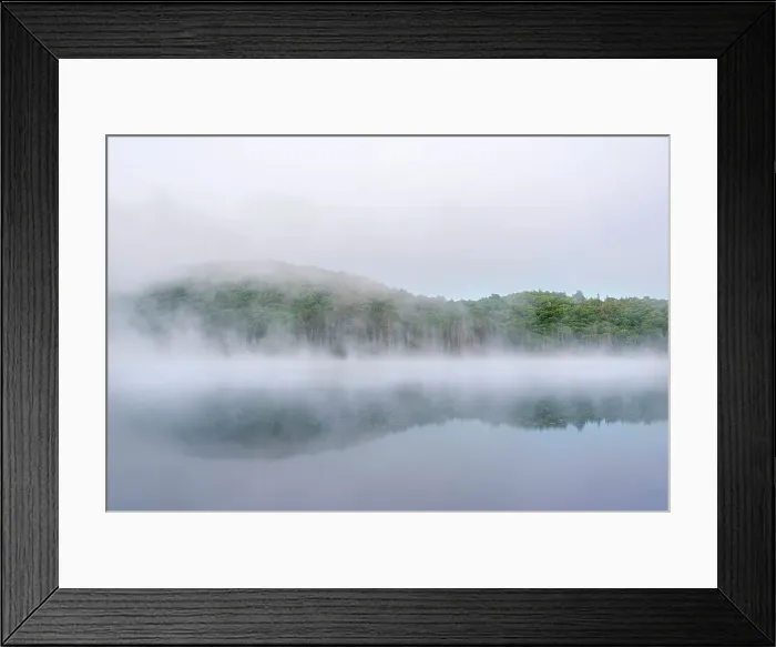 Framed Print : Mist on Brewer Lake, Algonquin Provincial Park, Ontario, Canada