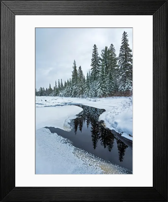 Framed Print : Beaver Pond in winter, Algonquin Provincial Park, Ontario, Canada Framed Print : Beaver Pond in winter, Algonquin Provincial Park, Ontario, Canada