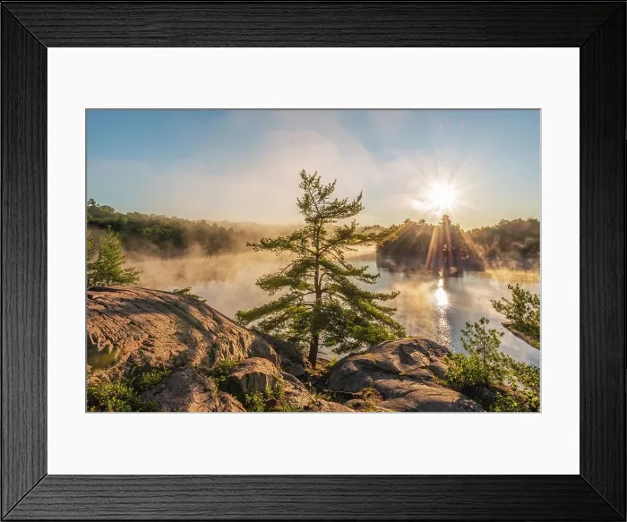Framed Print : Sunrise on George Lake, Killarney Provincial Park, Ontario, Canada Framed Print : Sunrise on George Lake, Killarney Provincial Park, Ontario, Canada