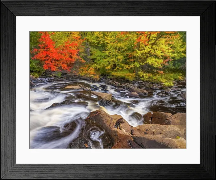 Framed Print : Autumn colour on the Upper Rosseau Falls, Muskoka, Ontario, Canada Framed Print : Autumn colour on the Upper Rosseau Falls, Muskoka, Ontario, Canada