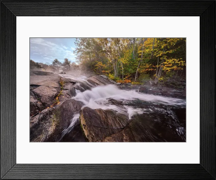 Framed Print : Dee Bank Falls in Autumn on the Dee River, Muskoka, Ontario, Canada Framed Print : Dee Bank Falls in Autumn on the Dee River, Muskoka, Ontario, Canada