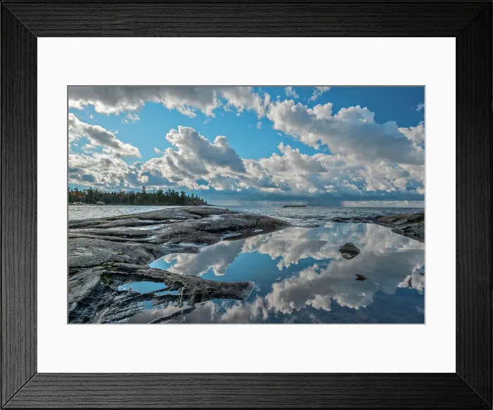 Framed Print : Reflections at Katherine Cove, Lake Superior, Ontario, Canada Framed Print : Reflections at Katherine Cove, Lake Superior, Ontario, Canada