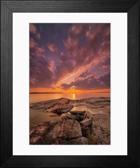 Framed Print : Sunset on Georgian Bay, Parry Sound, Ontario, Canada Framed Print : Sunset on Georgian Bay, Parry Sound, Ontario, Canada