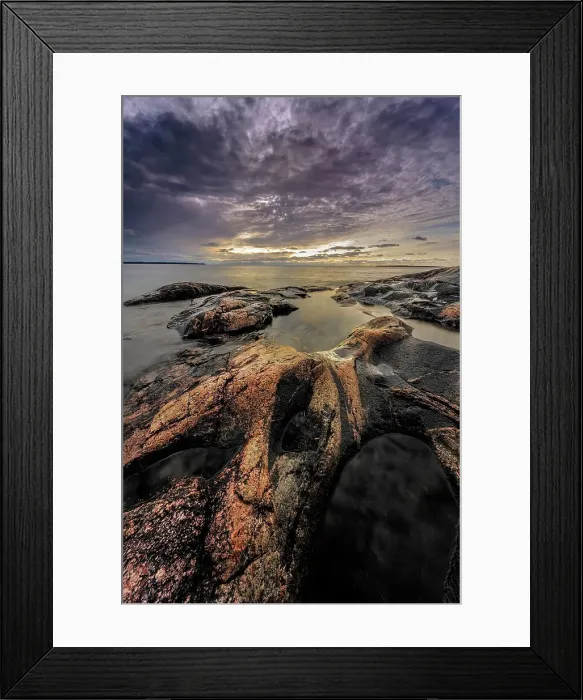 Framed Print : Late day light on Lake Superior, Ontario, Canada