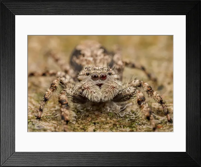 Framed Print : Tan Jumping Spider (Platycryptus undatus), Ontario, Canada Framed Print : Tan Jumping Spider (Platycryptus undatus), Ontario, Canada