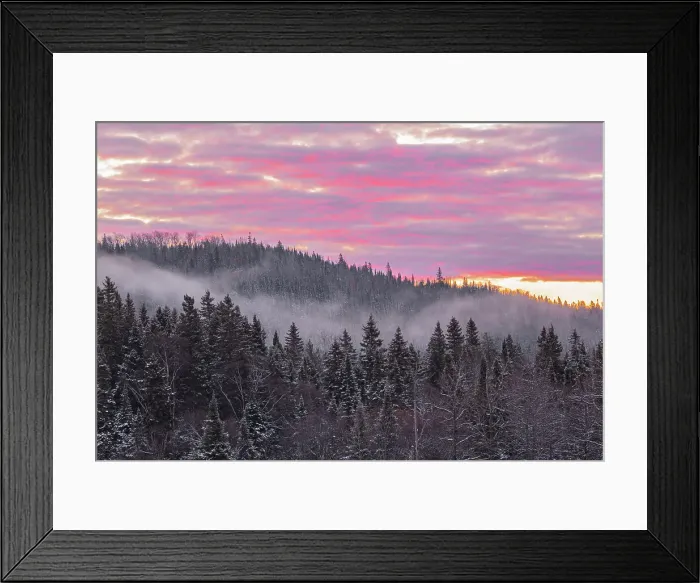 Framed Print : Sunrise over the Borela Forest near the Pic River, Marathon, Ontario, Canada Framed Print : Sunrise over the Borela Forest near the Pic River, Marathon, Ontario, Canada