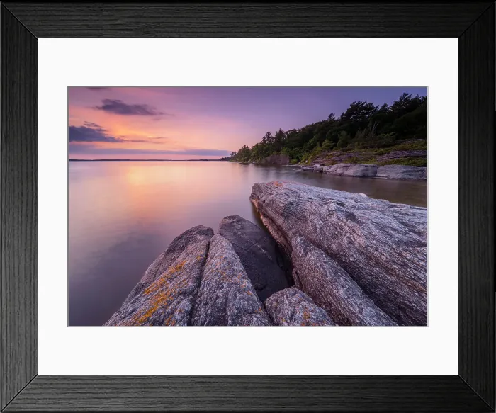 Framed Print : Sunset on Georgian Bay, Parry Sound, Ontario, Canada Framed Print : Sunset on Georgian Bay, Parry Sound, Ontario, Canada