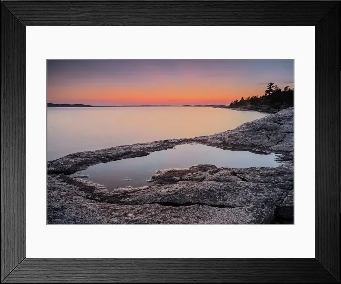 Framed Print : Sunset on Georgian Bay, Parry Sound, Ontario, Canada Framed Print : Sunset on Georgian Bay, Parry Sound, Ontario, Canada