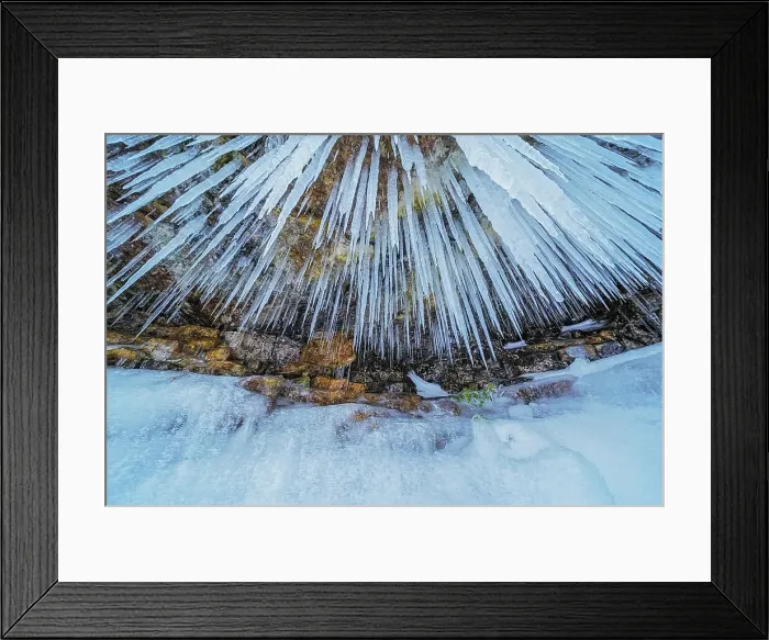 Framed Print : Icicles on the Niagara Escarpment, Bruce Peninsula, Ontario, Canada Framed Print : Icicles on the Niagara Escarpment, Bruce Peninsula, Ontario, Canada