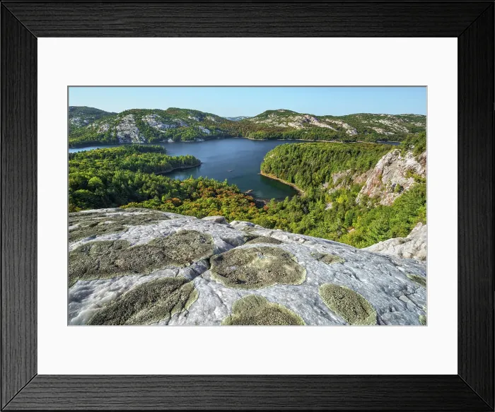 Framed Print : The Crack overlooking Killarney Lake and the La Cloche Mountain Range, Killarney Provincial Park, Ontario, Canada