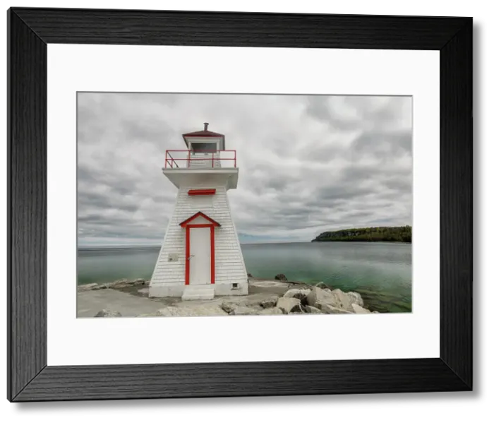Framed Print : Lion's Head Lighthouse on Georgian Bay on the Niagara Escarpment on the Bruce Peninsula, Ontario, Canada Framed Print : Lion's Head Lighthouse on Georgian Bay on the Niagara Escarpment on the Bruce Peninsula, Ontario, Canada