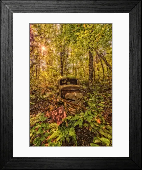 Framed Print : Abandoned truck in the woodlands of Algonquin Provincial Park, Ontario, Canada Framed Print : Abandoned truck in the woodlands of Algonquin Provincial Park, Ontario, Canada