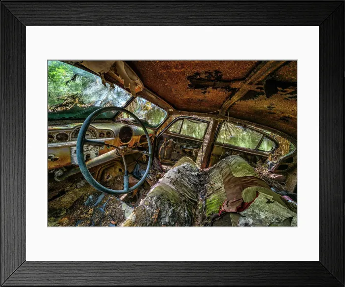 Framed Print : Dilapidated car interior, Milton, Ontario, Canada Framed Print : Dilapidated car interior, Milton, Ontario, Canada