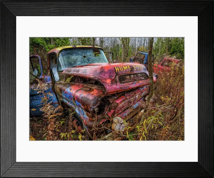 Framed Print : Derelict truck in field, Milton, Ontario, Canada Framed Print : Derelict truck in field, Milton, Ontario, Canada