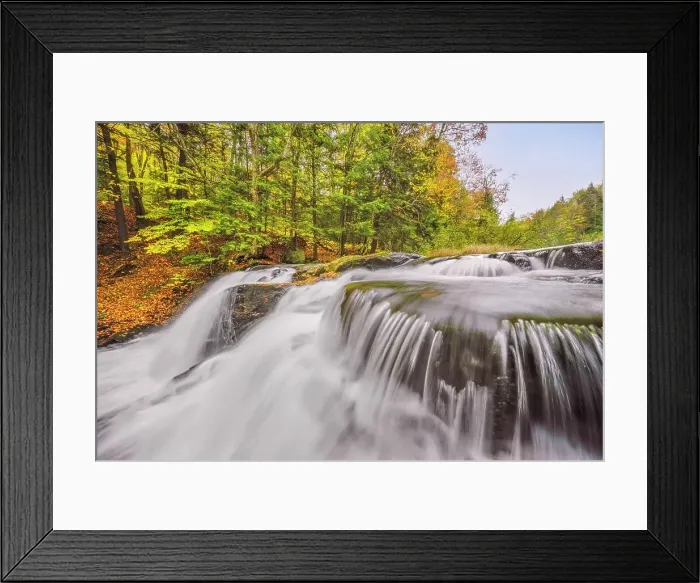 Framed Print : Autumn Colour at Skeleton Falls, Muskoka, Ontario, Canada