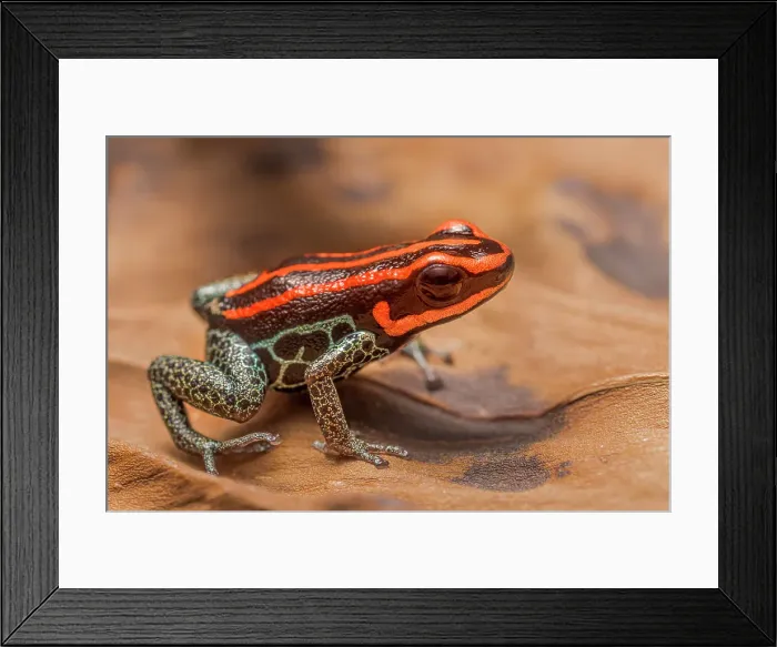 Framed Print : Amazonian Poison Frog (Ranitomeya ventrimaculata) - captive bred Framed Print : Amazonian Poison Frog (Ranitomeya ventrimaculata) - captive bred