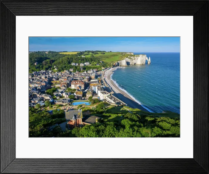 Framed Print : Aerial View of the Cliffs, ETRETAT Seine Maritime, Normany, France Framed Print : Aerial View of the Cliffs, ETRETAT Seine Maritime, Normany, France