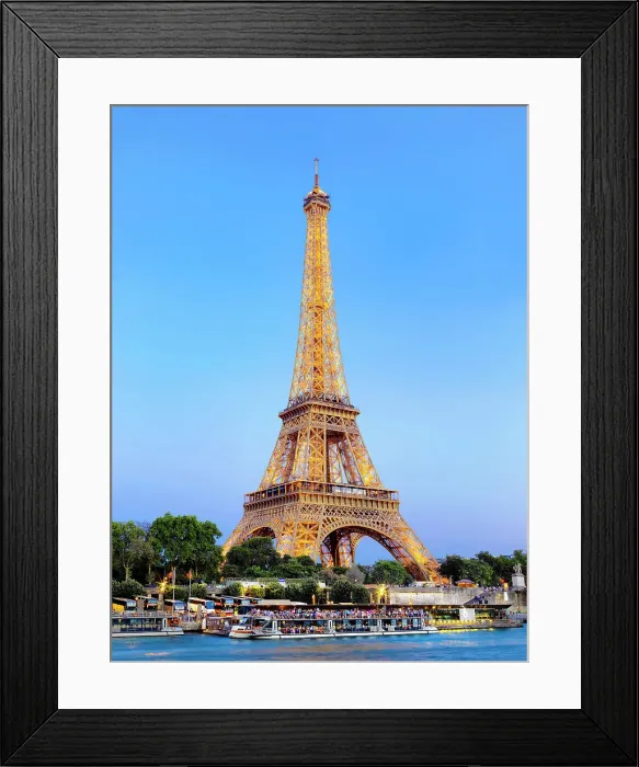 Framed Print : View of Eiffel Tower and Seine River, Invalides, Paris, Ile de France, France Framed Print : View of Eiffel Tower and Seine River, Invalides, Paris, Ile de France, France