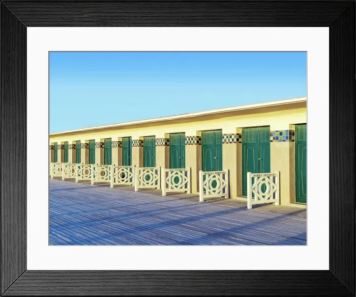 Framed Print : Beach Cabbins with Names of famous American Hollywood Movie Stars at Les Planges, the boardwalk on Deauville Beach DEAUVILLE, Cote Fleurie, Calvados Normany, France Framed Print : Beach Cabbins with Names of famous American Hollywood Movie Stars at Les Planges, the boardwalk on Deauville Beach DEAUVILLE, Cote Fleurie, Calvados Normany, France