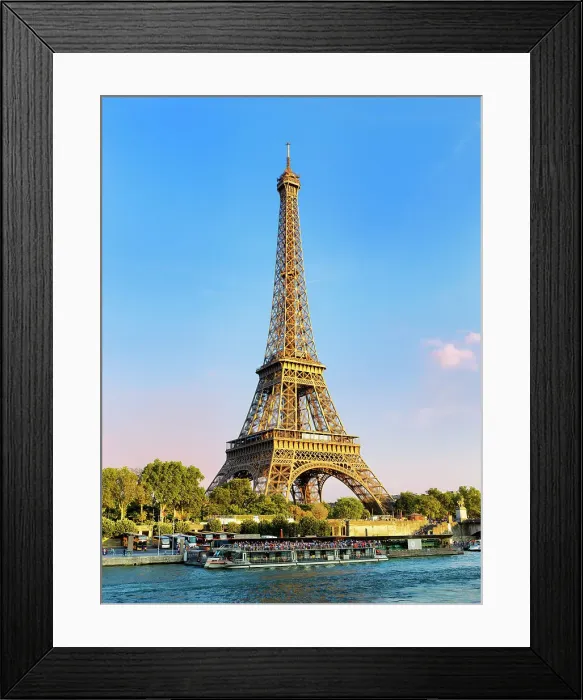 Framed Print : View of Eiffel Tower and Seine River, Invalides, Paris, Ile de France, France Framed Print : View of Eiffel Tower and Seine River, Invalides, Paris, Ile de France, France