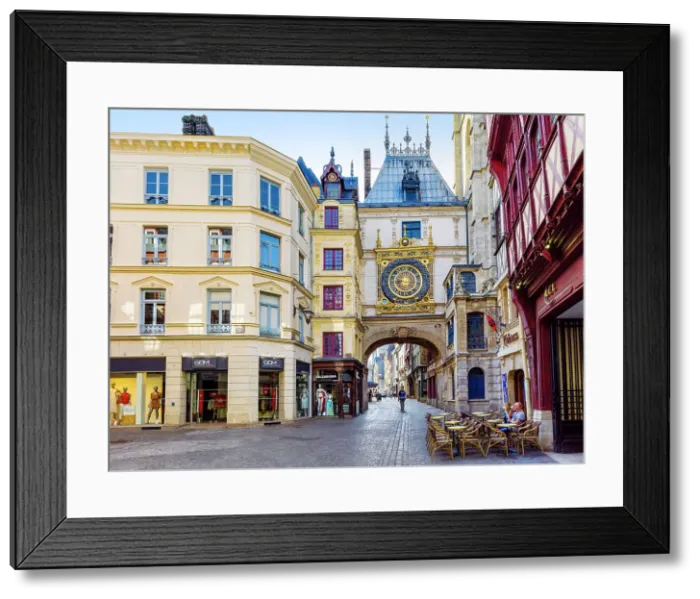 Framed Print : Gros Horloge, historic center Rouen, Seine-Maritime, Normandy, France