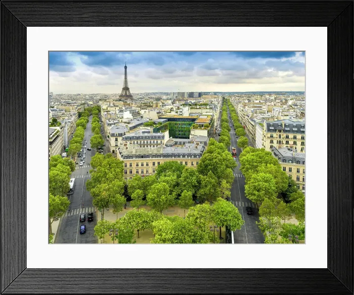 Framed Print : Cityscape from Arc de Triumphe with Eiffel Tower in the back, Champs Elysee, Paris, Ile de France, France Framed Print : Cityscape from Arc de Triumphe with Eiffel Tower in the back, Champs Elysee, Paris, Ile de France, France