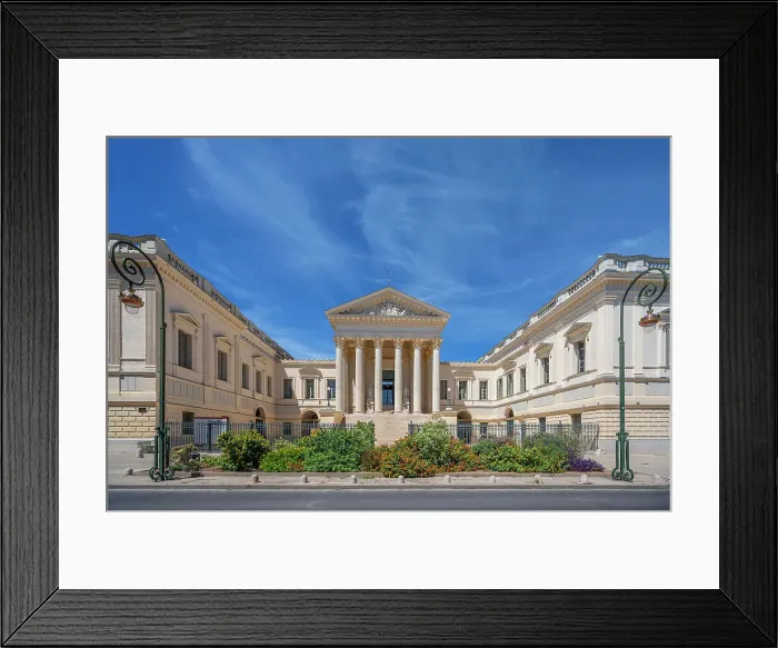 Framed Print : Palais de Justice, Montpellier, Herault, Languedoc-Roussillon, Occitanie, France