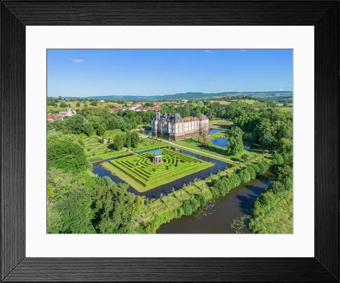 Framed Print : Aerial view at Chateau de Cormatin, Cormatin, Saone-et-Loire, Bourgogne-Franche-Comte, Burgundy, France Framed Print : Aerial view at Chateau de Cormatin, Cormatin, Saone-et-Loire, Bourgogne-Franche-Comte, Burgundy, France
