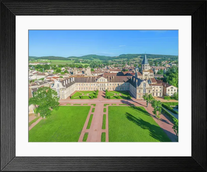 Framed Print : Aerial view at Cluny abbey, Cluny, Maconnais, Saone-et-Loire, Bourgogne-Franche-Comte, Burgundy, France Framed Print : Aerial view at Cluny abbey, Cluny, Maconnais, Saone-et-Loire, Bourgogne-Franche-Comte, Burgundy, France