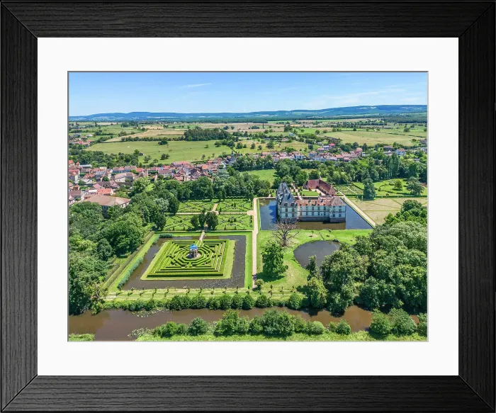 Framed Print : Aerial view at Chateau de Cormatin, Cormatin, Saone-et-Loire, Bourgogne-Franche-Comte, Burgundy, France Framed Print : Aerial view at Chateau de Cormatin, Cormatin, Saone-et-Loire, Bourgogne-Franche-Comte, Burgundy, France