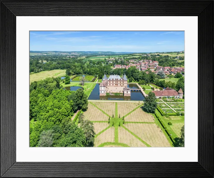 Framed Print : Aerial view at Chateau de Cormatin, Cormatin, Saone-et-Loire, Bourgogne-Franche-Comte, Burgundy, France Framed Print : Aerial view at Chateau de Cormatin, Cormatin, Saone-et-Loire, Bourgogne-Franche-Comte, Burgundy, France