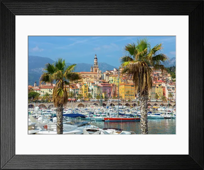 Framed Print : France, Provence, Cote d'Azur, region Alpes-Maritimes, Menton town Framed Print : France, Provence, Cote d'Azur, region Alpes-Maritimes, Menton town
